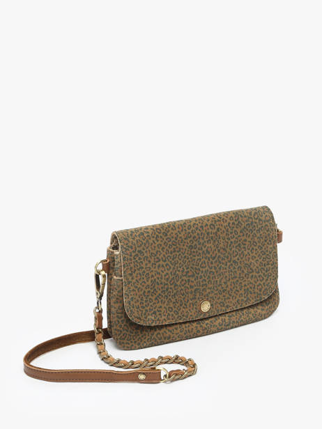 Cross Body Tas Vintage Leder Mila louise Bruin vintage 3783PAC ander zicht 2